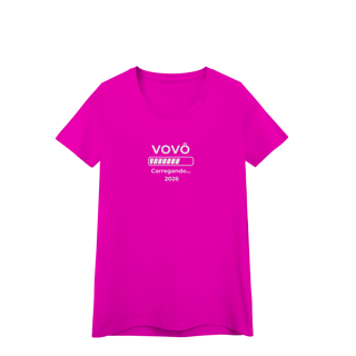 Nome do produto Camiseta “Vovó carregando 2026” – Baby Look Quality 100% Algodão | Chamegu