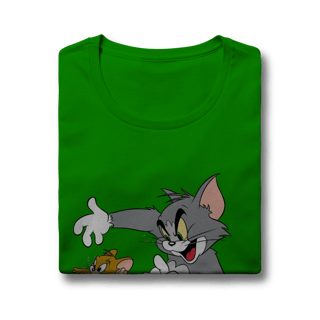 Nome do produto Baby Look Tom & Jerry com texto – Linha Quality