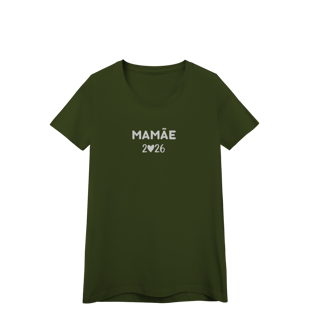 Nome do produto Camiseta “Mamãe 2026” – Baby Look Quality 100% Algodão | Chamegu