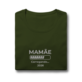 Nome do produto Camiseta “Mamãe carregando 2026” – Baby Look Quality 100% Algodão | Chamegu