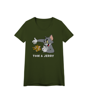 Nome do produto Baby Look Tom & Jerry com texto – Linha Quality