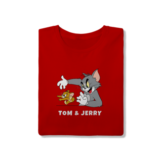 Nome do produto Camiseta Tom & Jerry com texto – Linha Quality