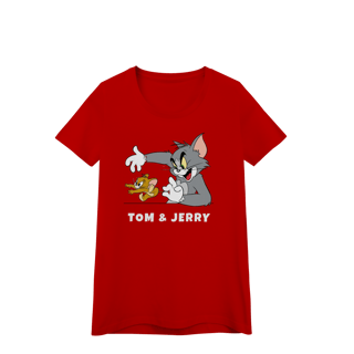 Nome do produto Baby Look Tom & Jerry com texto – Linha Quality