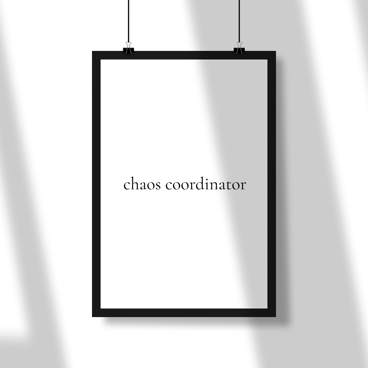 Pôster Minimalista Etymo — Chaos Coordinator (Vertical Edition)