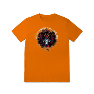 Nome do produto Camiseta Quality-Leão e o Cordeiro Letra Branca