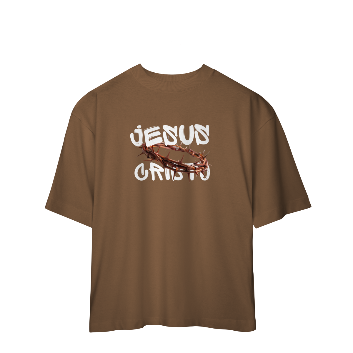 Nome do produto: Camisetas Oversized-Jesus Cristo coroa