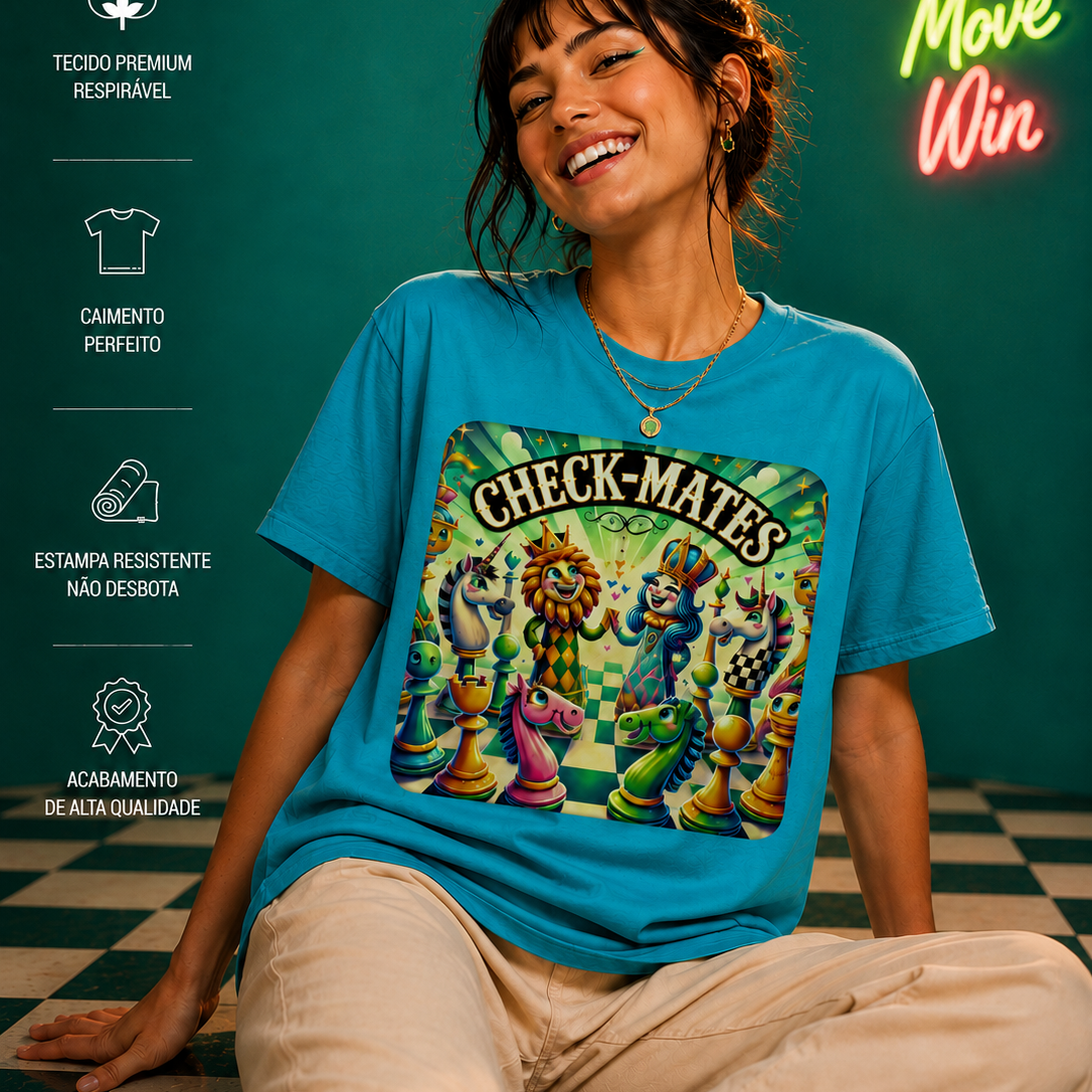 CHECKMATES PLUS! Camiseta plus size