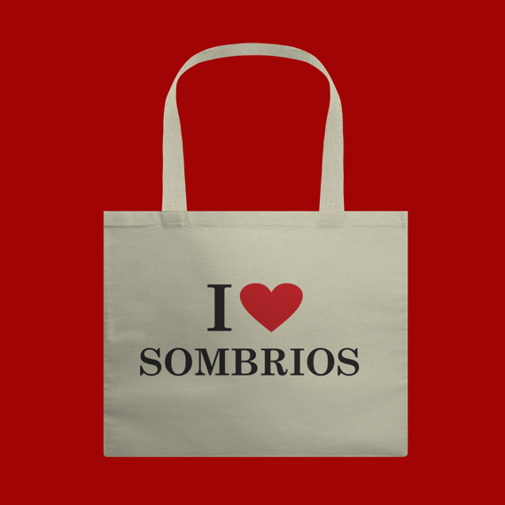 ecobag grande -  Eu amo sombrios