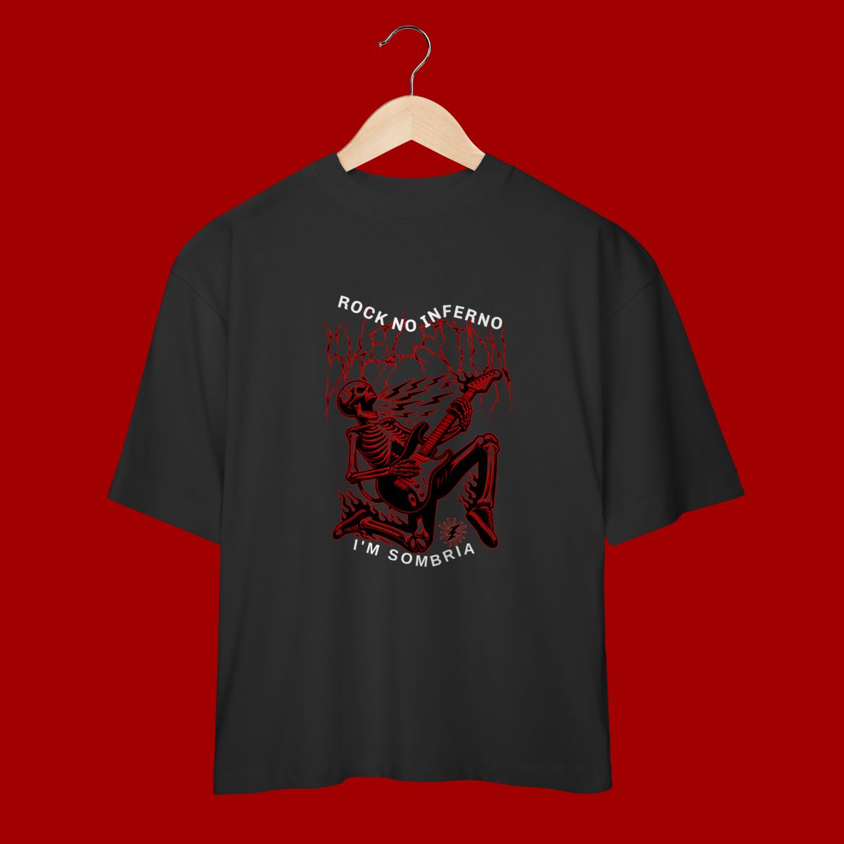 Camiseta Oversized – “Rock no Inferno, Eu Sou Sombria”