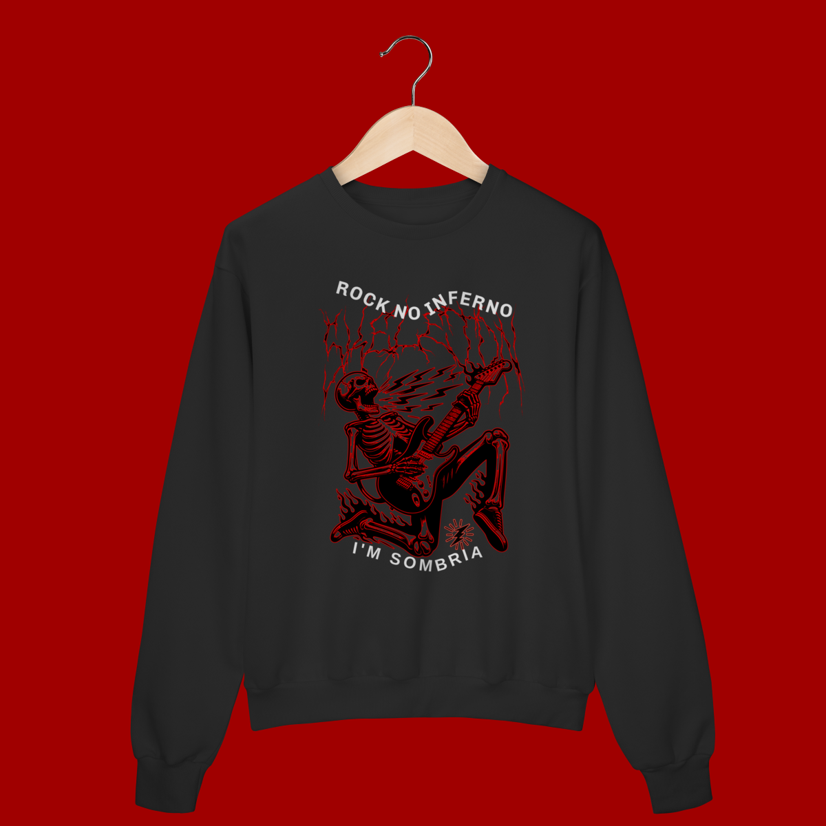 Nome do produto: MOLETOM  - ROCK NO INFERNO