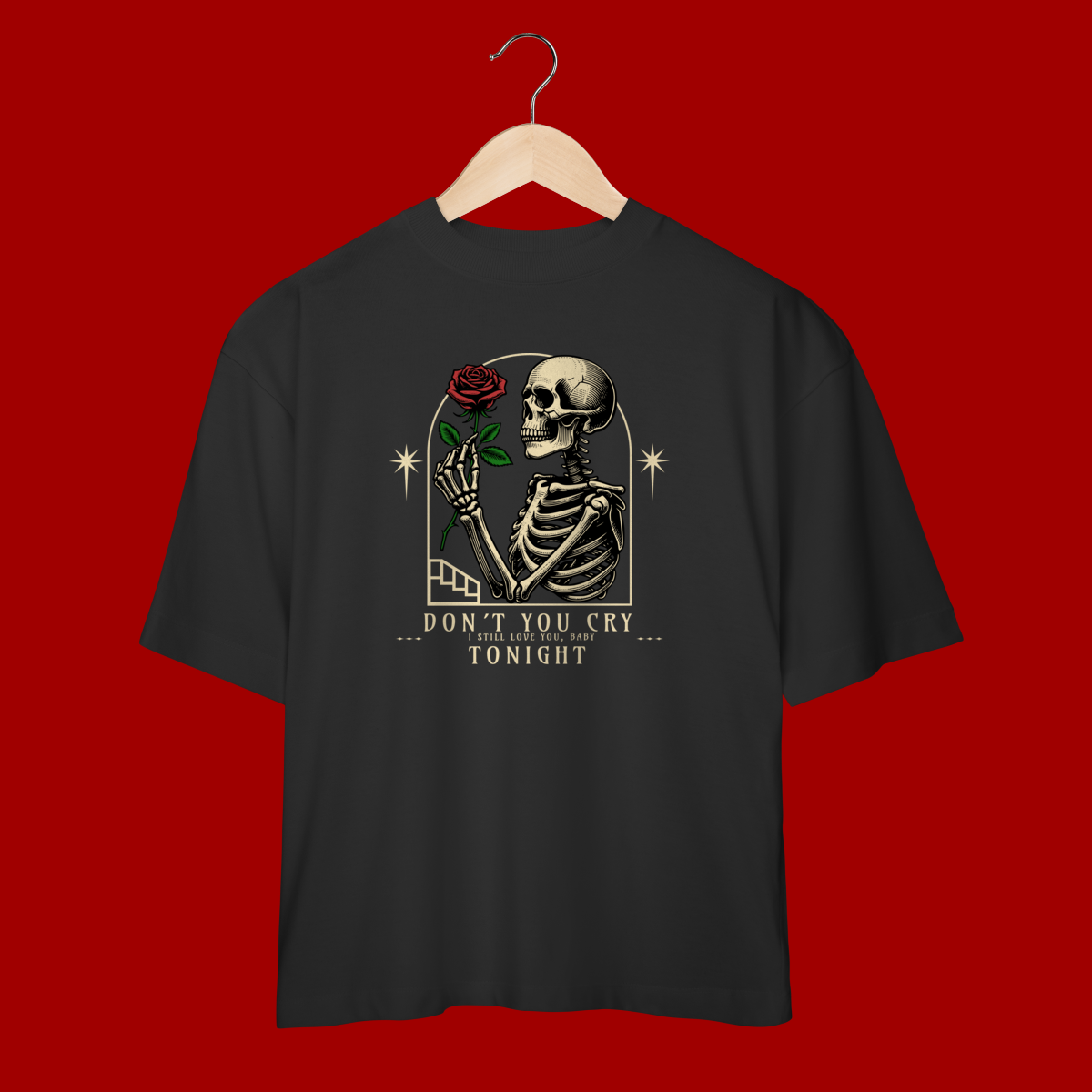 Nome do produto: Camiseta Oversized  “Don’t You Cry Tonight”