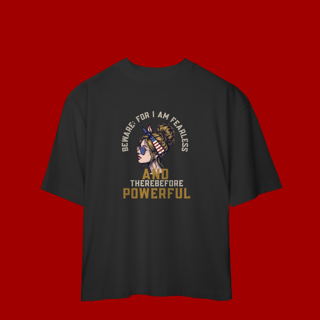 Nome do produto Camiseta Oversized  - BEWARE FOR I AM FEARLESS