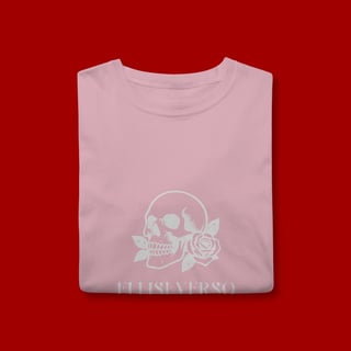 Nome do produto T-SHIRT CLASSIC -  CAVEIRA/ROSA