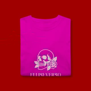 Nome do produto T-SHIRT CLASSIC -  CAVEIRA/ROSA
