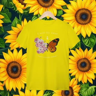 Nome do produto  T-Shirt  I will fly away & leave yesterday behind
