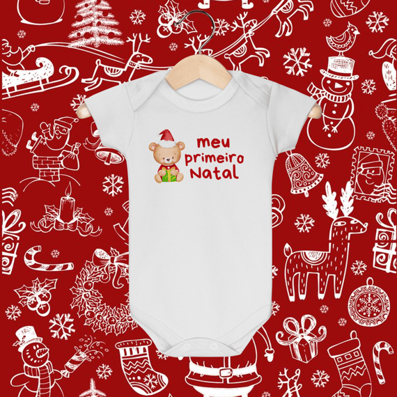 Body Infantil “Meu Primeiro Natal”