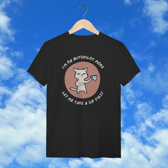 T-Shirt Para quem só funciona depois do primeiro gole ☕