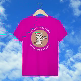 Nome do produto T-Shirt Para quem só funciona depois do primeiro gole ☕