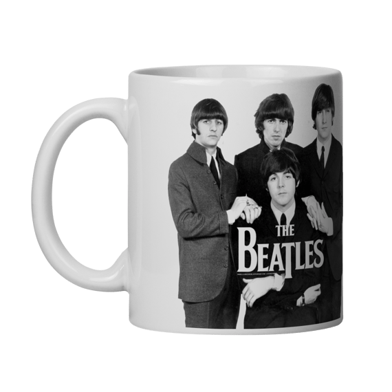 Caneca Beatles Preto e Branco