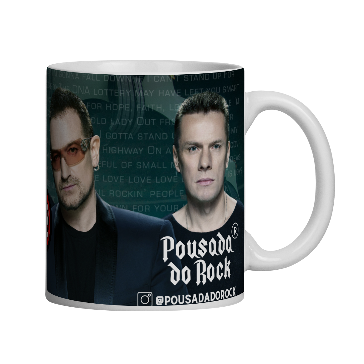 Caneca U2 colorida