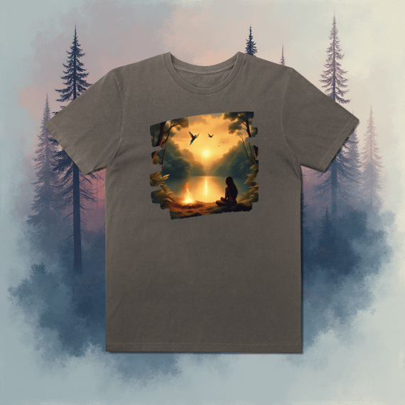 Camiseta Estonada - Amanhecer na Floresta