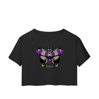 Nome do produto Cropped Butterfleye Preto / Branco