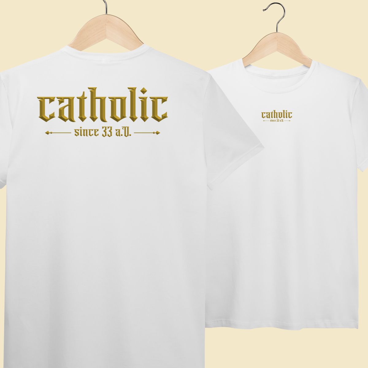 Camiseta Pima Catholic Since 33 A.D.