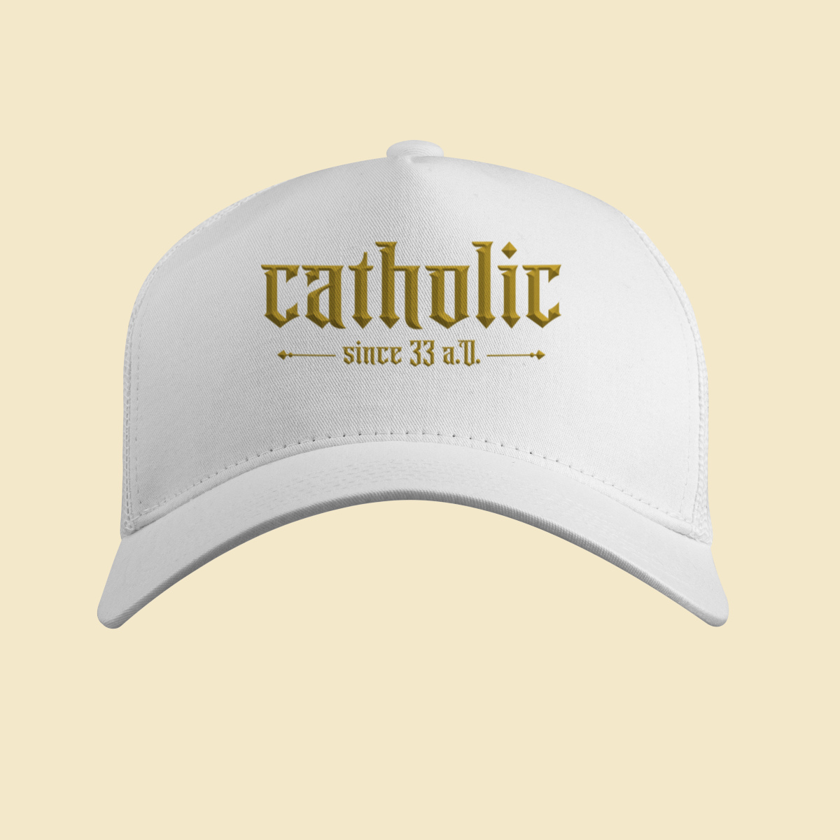 Boné Prime Com Tela Catholic Since 33 a.D.