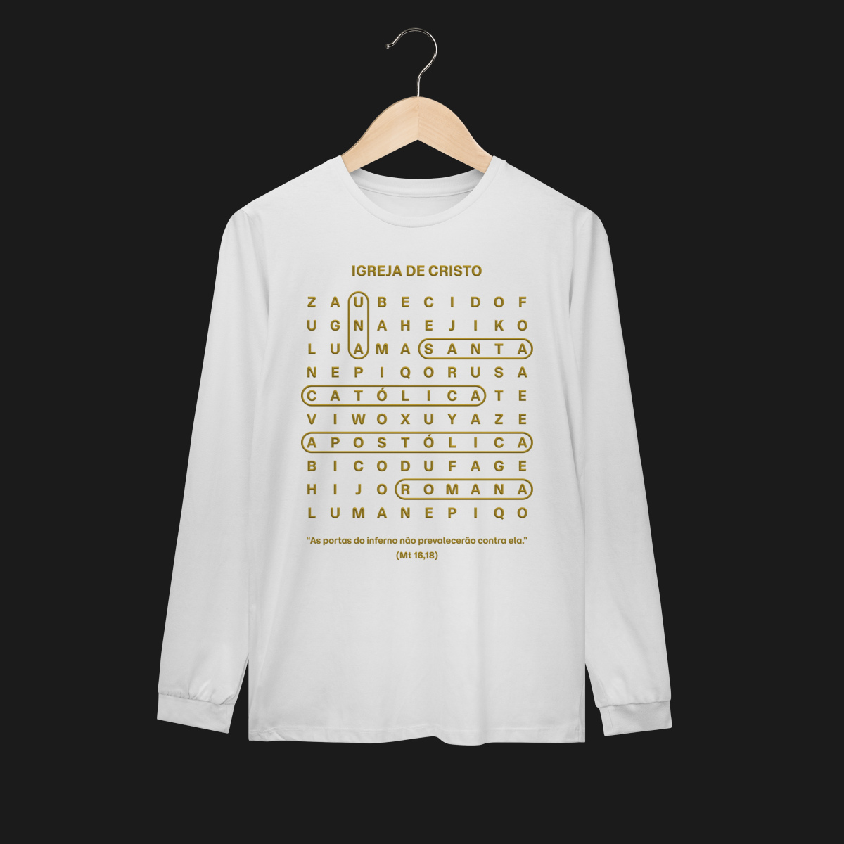 Camiseta Quality Manga Longa Caça Palavras