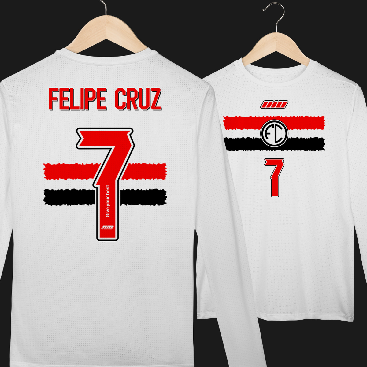 Camiseta Manga Longa Sport Dry UV Custom N10 FC Felipe Cruz 7