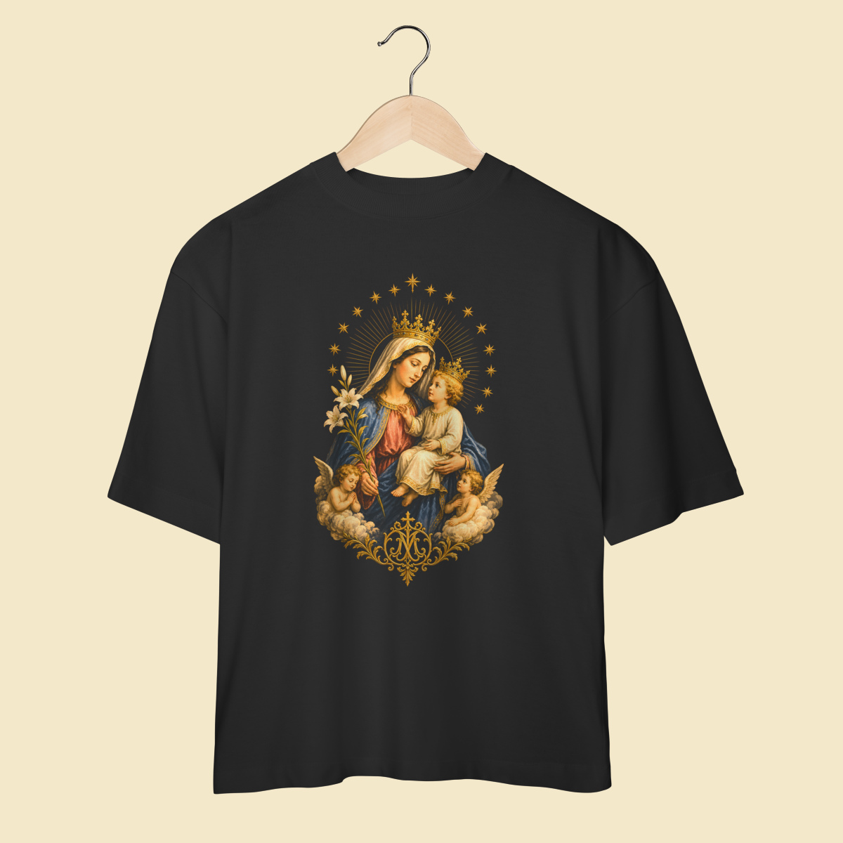 Camiseta Oversized Ave Maria - EC03