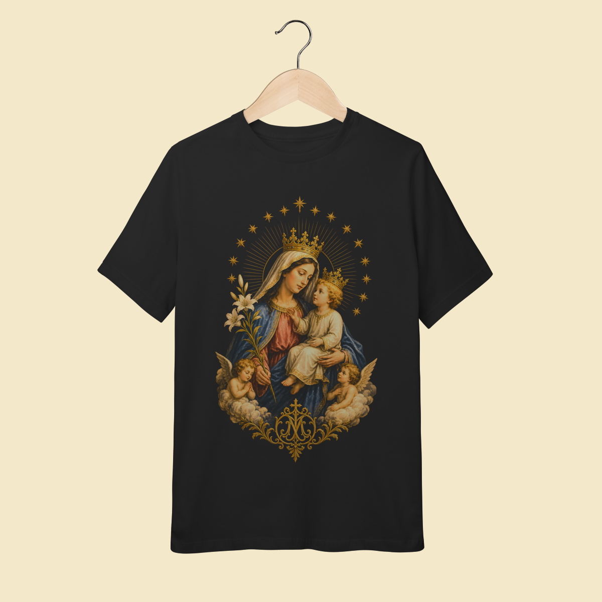 Camiseta Quality Infantil (10 a 14) Ave Maria - EC03