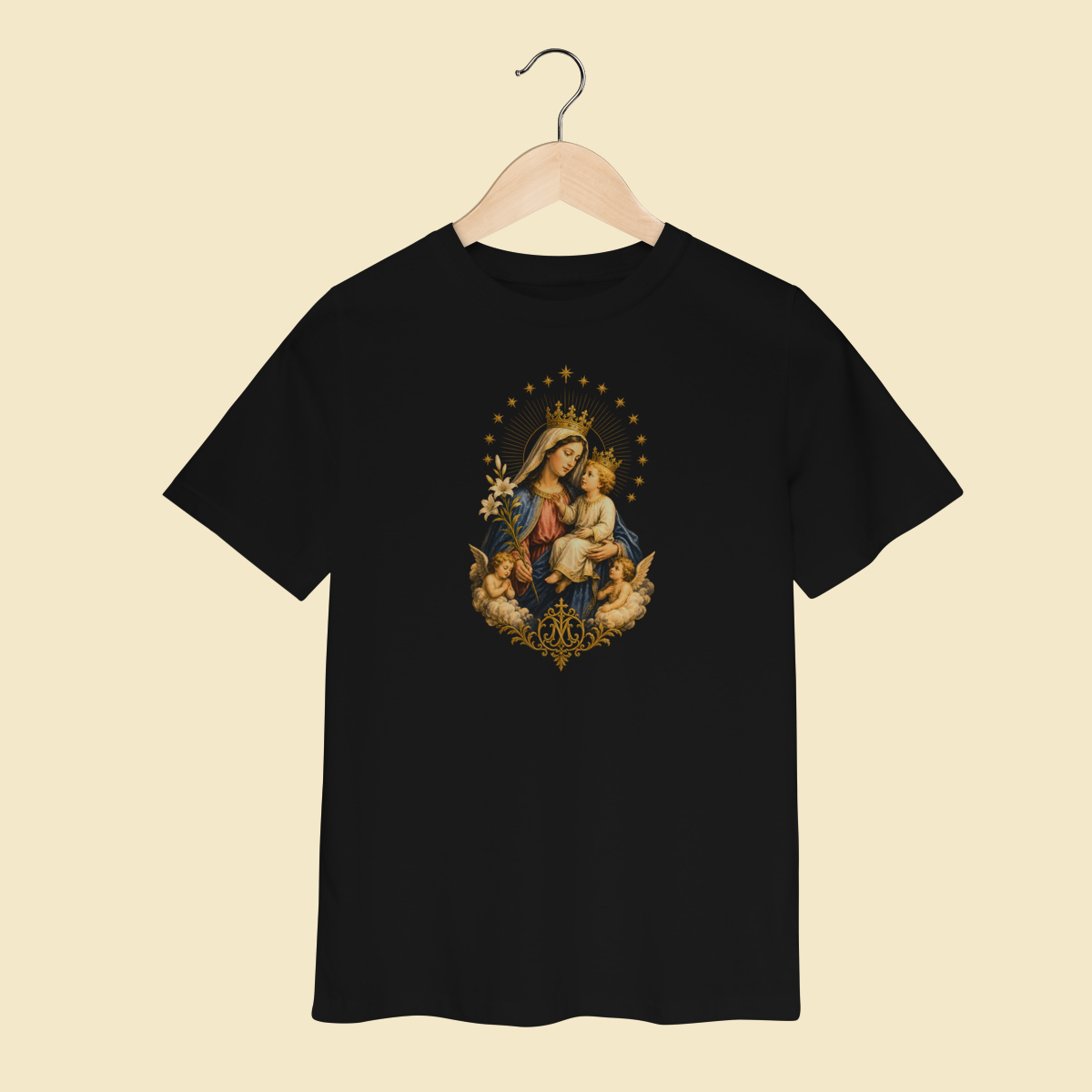 Camiseta Quality Infantil (2 a 8) Ave Maria - EC03