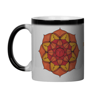 Nome do produto Caneca Mágica Mandala Signo de Áries - 