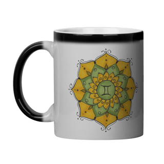 Nome do produto Caneca Mágica Mandala Signo de Gêmeos - 