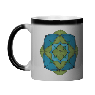 Nome do produto Caneca Mágica Mandala Signo de Virgem - 