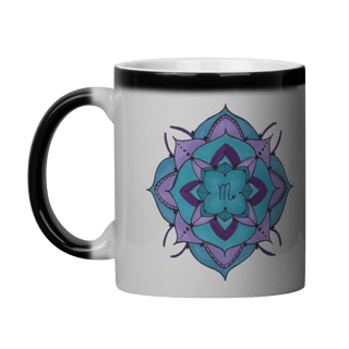 Nome do produto Caneca Mágica Mandala Signo de Escorpião - 
