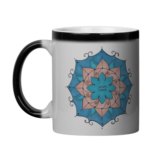 Nome do produto Caneca Mágica Mandala Signo de Aquário - 
