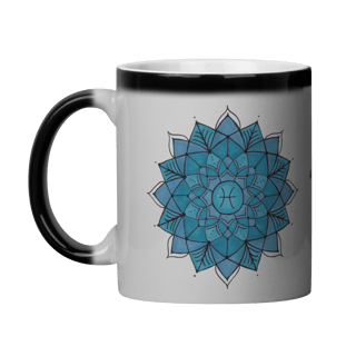 Nome do produto Caneca Mágica Mandala Signo de Peixes - 