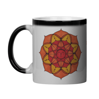 Nome do produto Caneca Mágica Mandala Signo de Áries - 