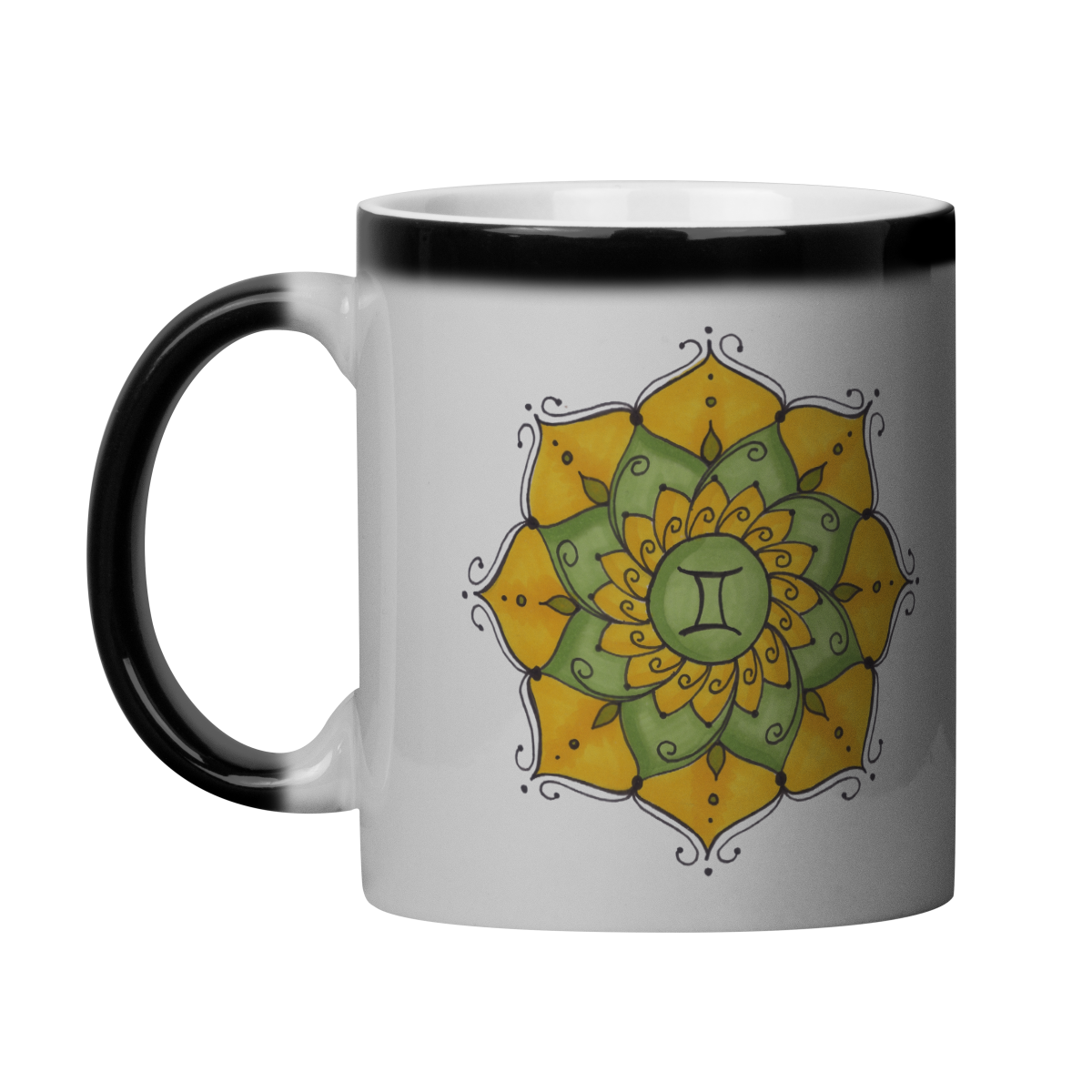 Nome do produto: Caneca Mágica Mandala Signo de Gêmeos - \