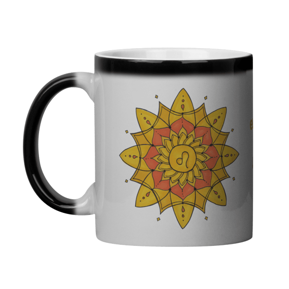 Caneca Mágica Mandala Signo de Leão - 