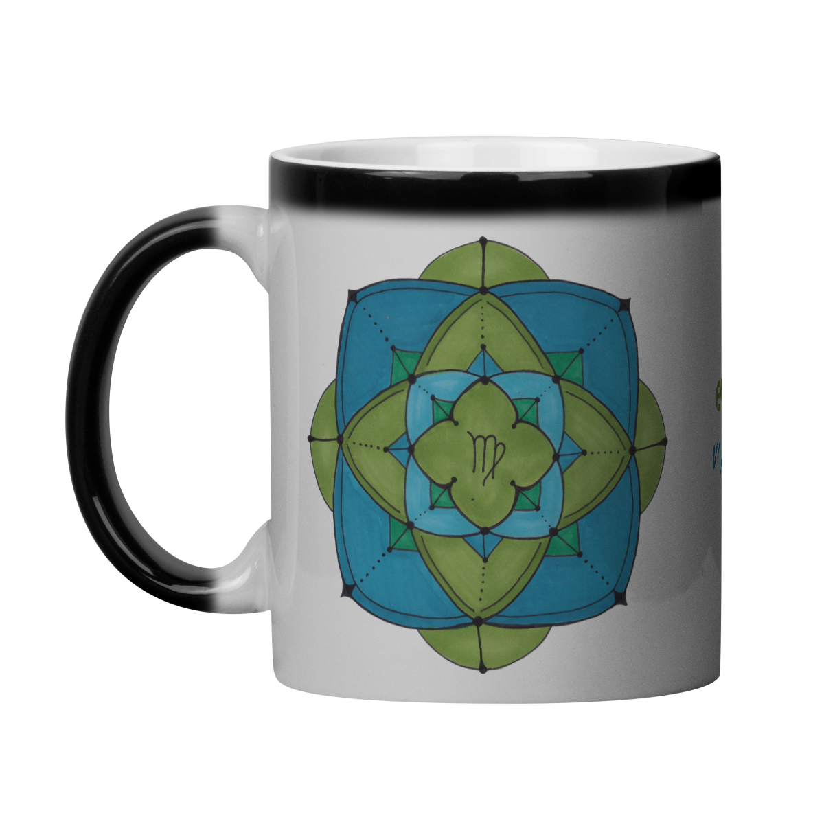 Nome do produto: Caneca Mágica Mandala Signo de Virgem - \