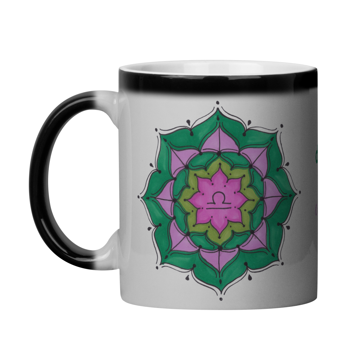 Nome do produto: Caneca Mágica Mandala Signo de Libra - \