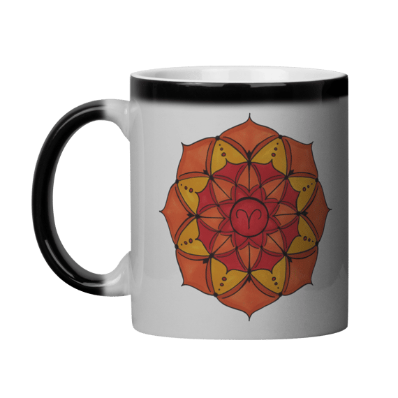 Caneca Mágica Mandala Signo de Áries - 