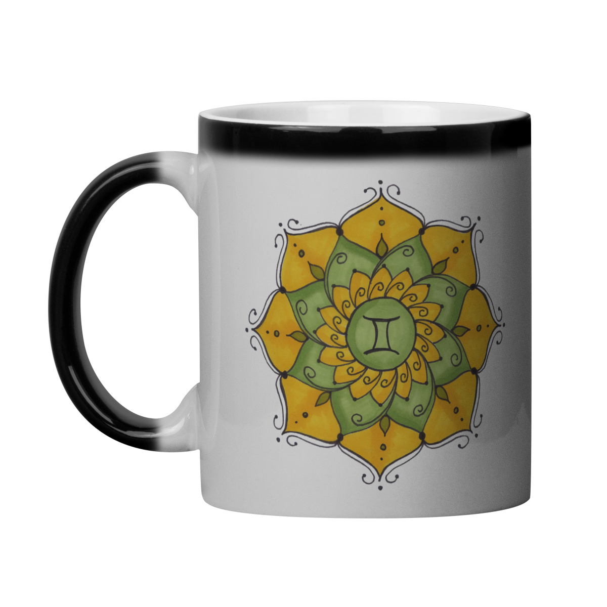 Nome do produto: Caneca Mágica Mandala Signo de Gêmeos - \