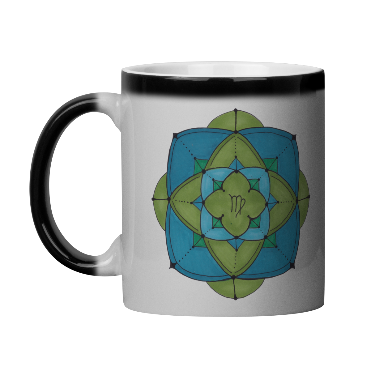 Nome do produto: Caneca Mágica Mandala Signo de Virgem - \