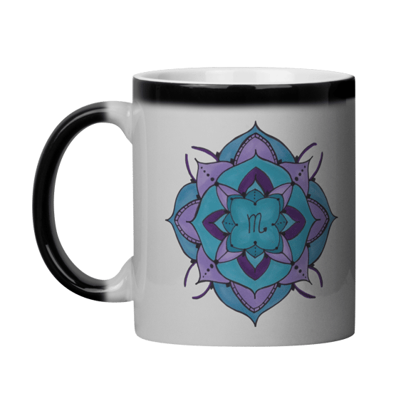 Caneca Mágica Mandala Signo de Escorpião - 