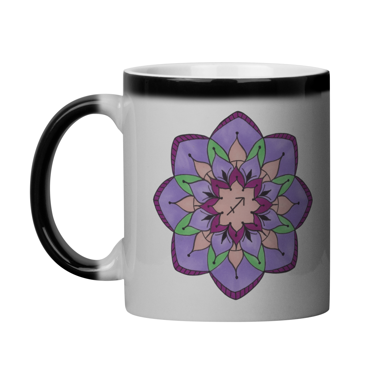 Nome do produto: Caneca Mágica Mandala Signo de Sagitário - \