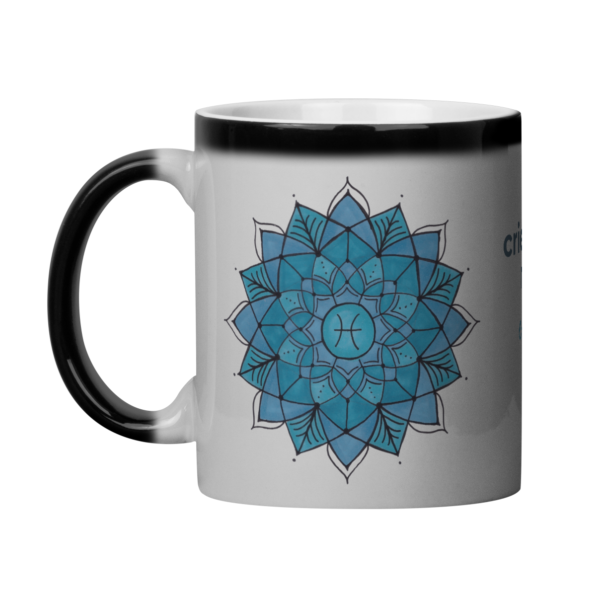 Nome do produto: Caneca Mágica Mandala Signo de Peixes - \